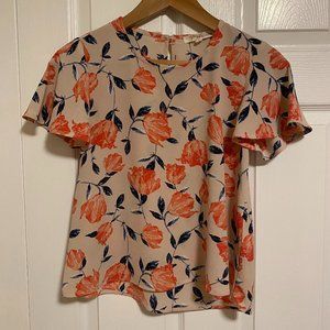 Floral Cropped Blouse - XS
